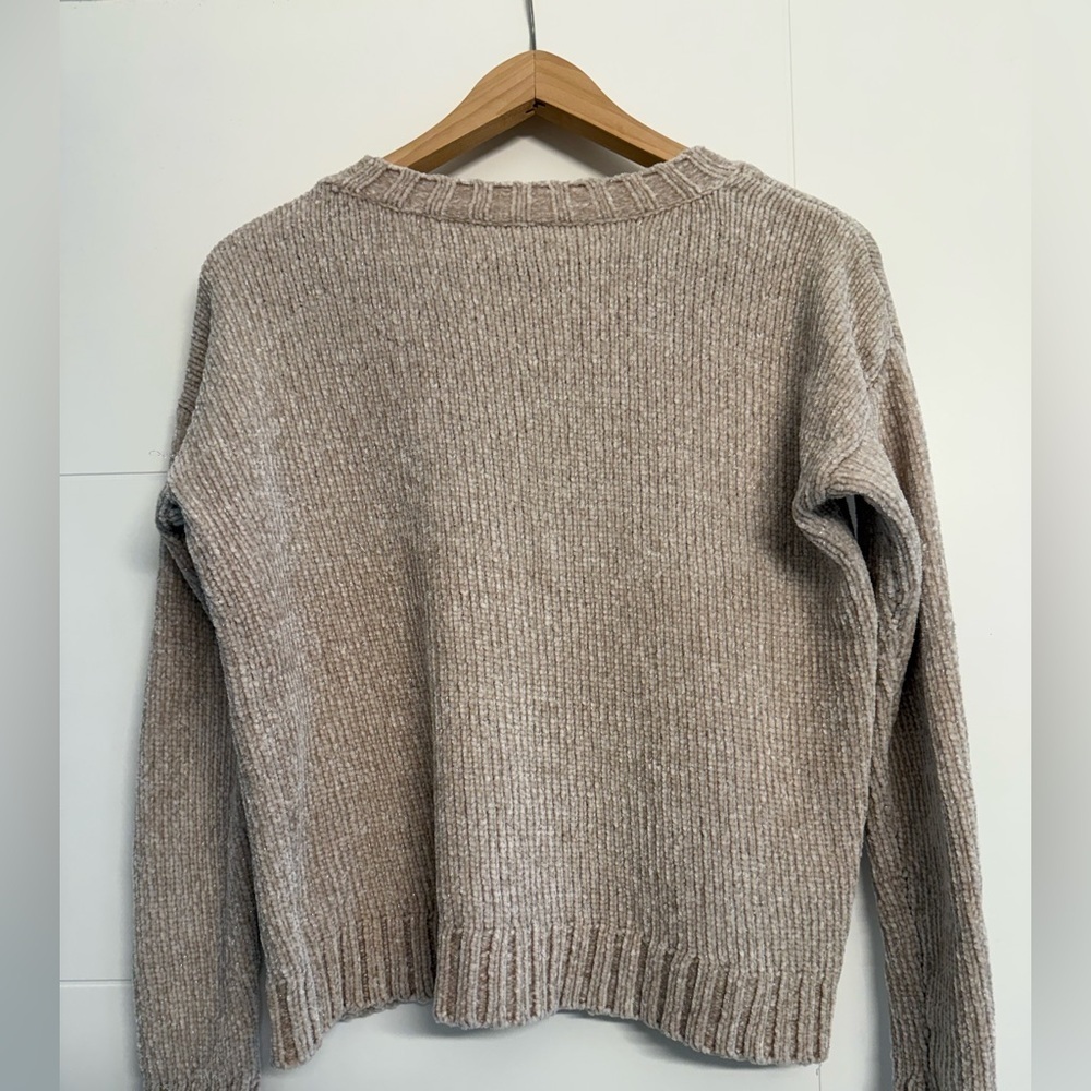 Aerie Chenille Ribbed Knit Crewneck Sweater, size XS. - Picture 3 of 6
